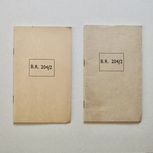 Vintage Index Book - Notebook - British Railways - B.R. 204/2 - Blank Pages - Vintage Stationery