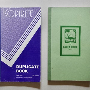 Vintage duplikatbok - Anteckningsbok - Begagnade men tomma sidor - Vintage brevpapper