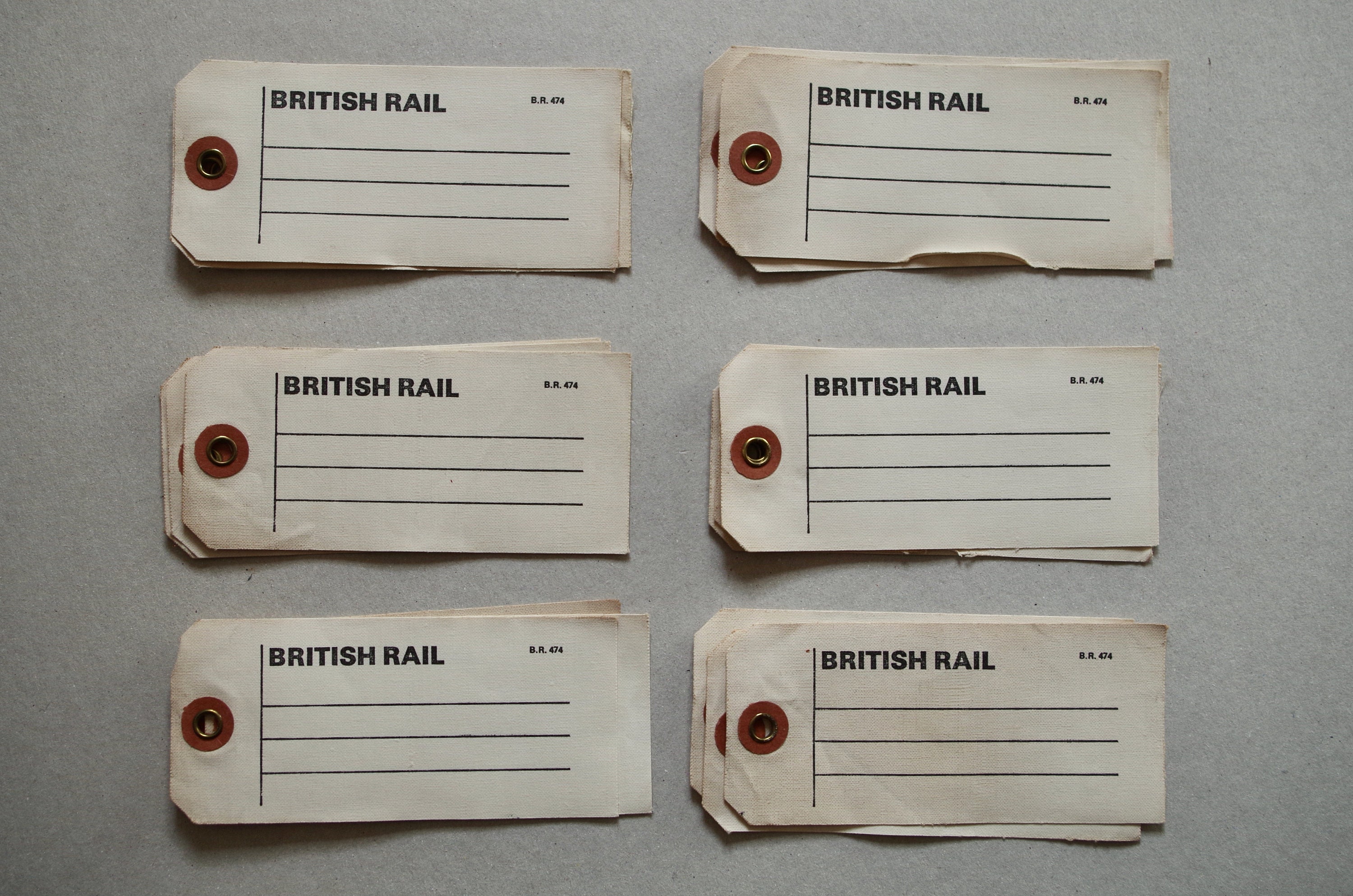 Vintage Canvas Tags - British Rail - Sets of X3 Tags - Railwayana ...