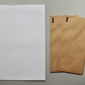 Vintage Paper Pad with x2 Envelopes - National Coal Board - Vintage Ephemera - Vintage Stationery