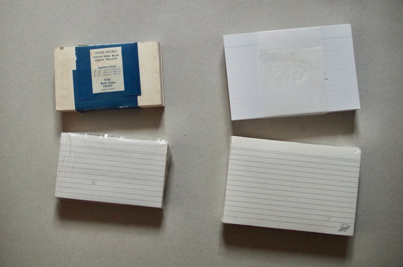 Vintage Index Cards Record Cards Lot of X2 Packs Small/medium Vintage