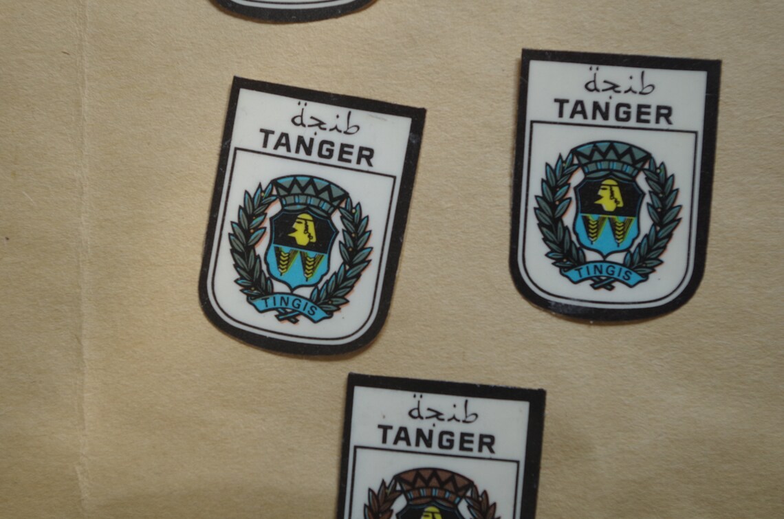 Tangier Signs Pack of 10 Mini Tangier Stickers - Shields - Coat of Arms - Tangier ...