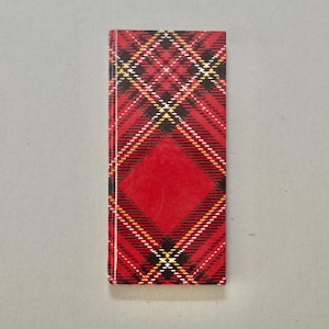 Vintage Address Book - Tartan Notebook - Hardcover - A-Z Index Book - Blank and Unused - Vintage Stationery
