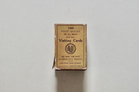 Vintage Box of Cards - Visiting Cards - 'De La Rue's Thick Ivory' - Vintage Stationery