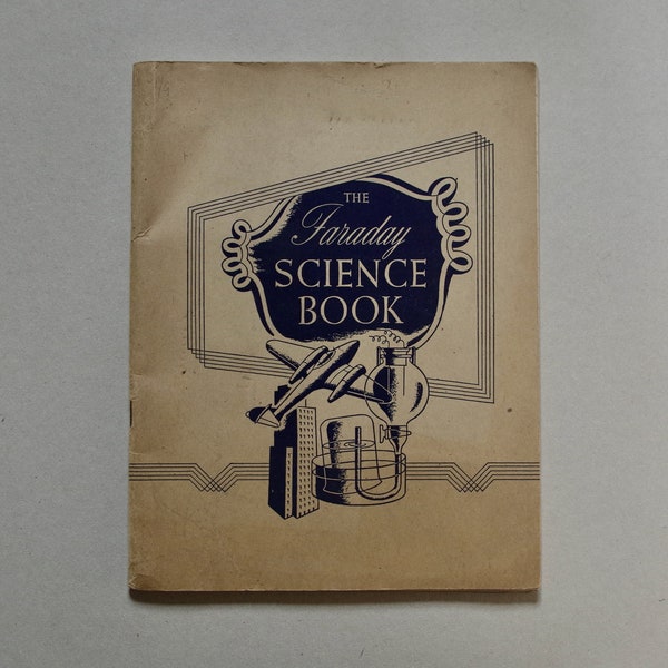 Vintage Exercise Book - 'The Faraday Science Book' - School Stationery - Graph Paper - Blank and Unused - Vintage Stationery