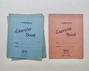 Vintage övningsbok - Egerton - Skolbok - Tomma sidor - Vintage brevpapper