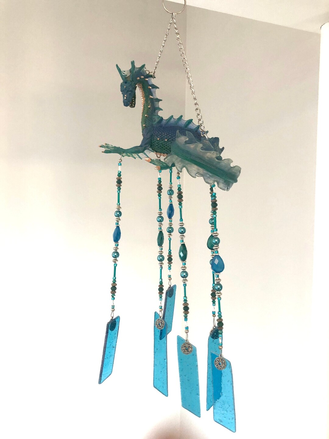A Unique Wind Chime Made From Repurposed Fantasy Dragon Etsy
