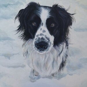 Snow Dog! giclee print, 12 x 12