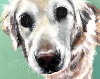Golden Retriever 9x12 , Archival Giclee Print
