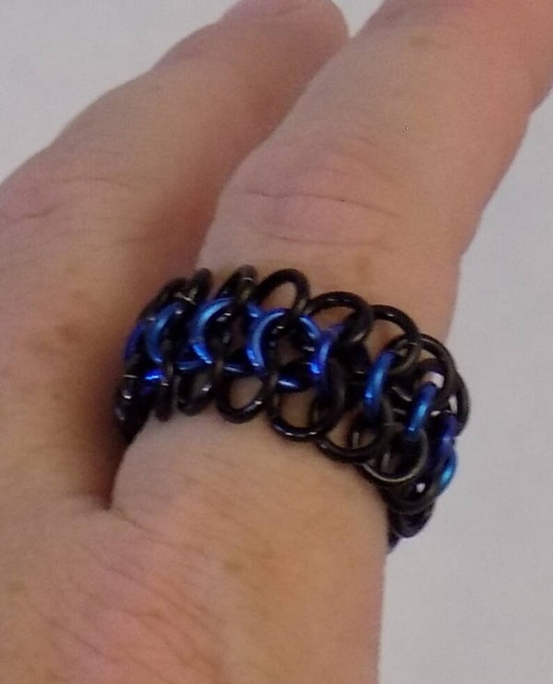 Chainmaille Ring European 4in1 handcrafted chainmaille Etsy
