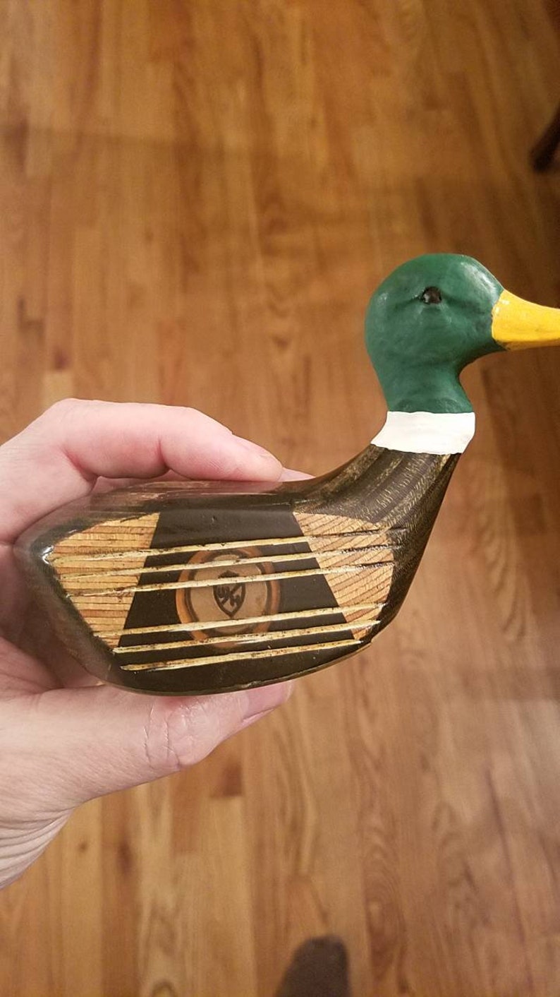 Vintage Golf Club Duck Made From Antique Wooden Golf Club Etsy