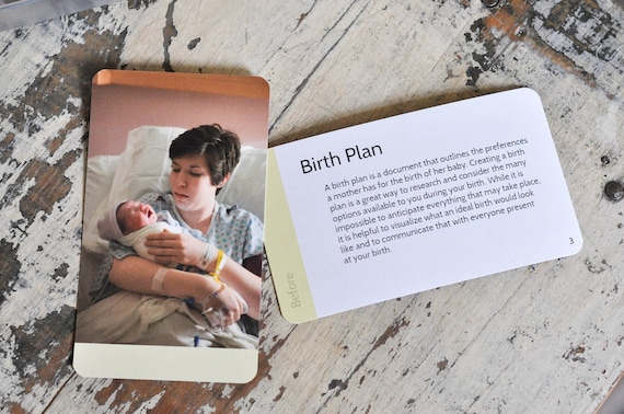 Giving Birth Educational Flashcards Introduce You To 50 Birth Etsy