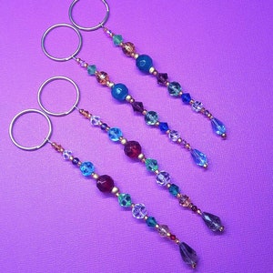 Glass Beaded Keychain , Colorful Dangle Keychain