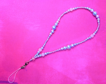 Mermaid Phone Bracelet - Acrylic Pearl Phone Charm