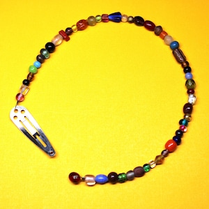 Beaded Hair Clip , Multicolor Boho Hairclip , Hair Jewelry