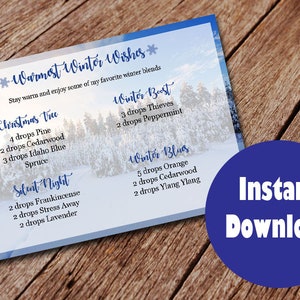Winter Diffuser Blend Printable