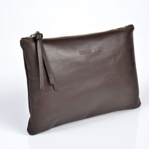 Clutch Bag Leather Brown