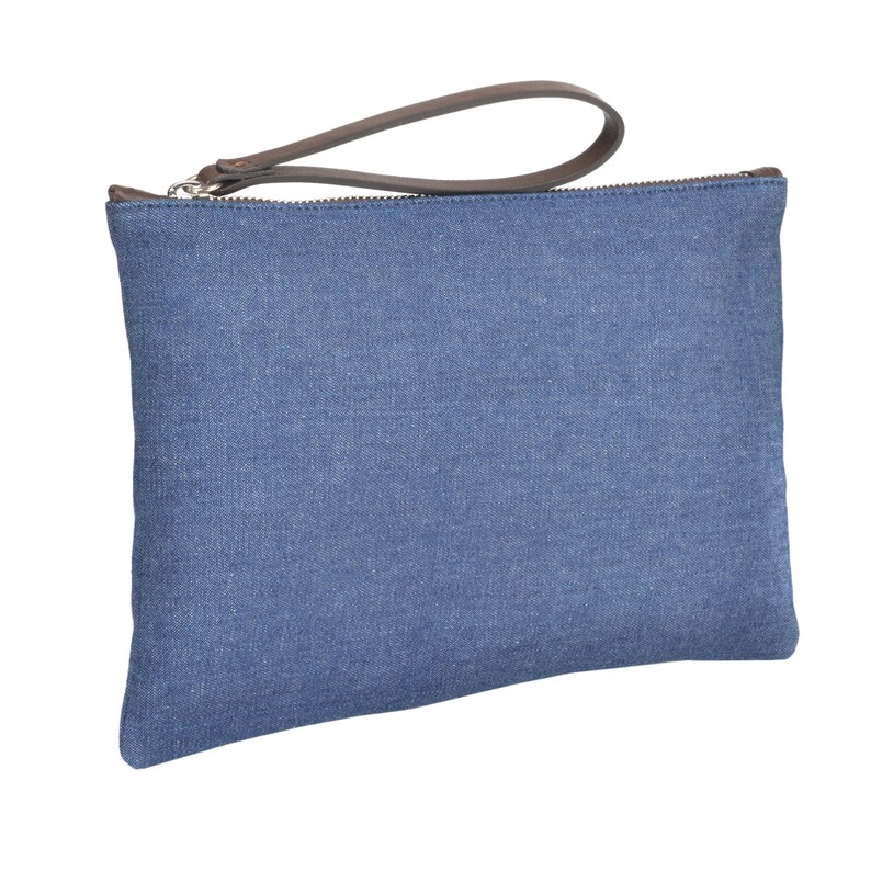 Denim Clutch Denim Zip Bag Denim Clutch Bag Denim Etsy