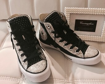Converse de caña alta con perlas