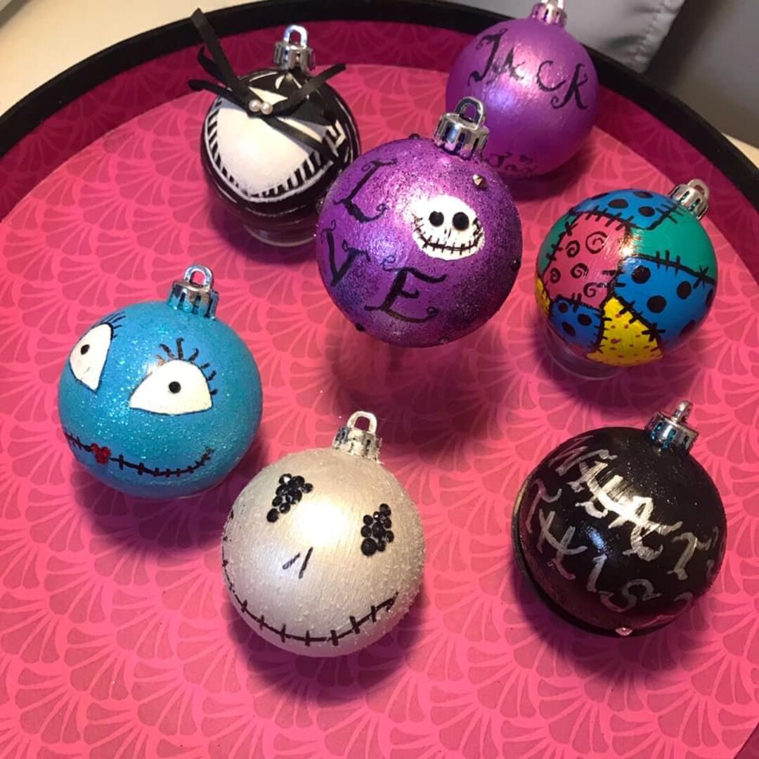 Nightmare Before Christmas Craft Ornaments Jack Skellington, Sally Etsy