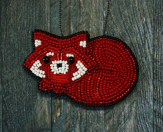 Red on sale panda beads
