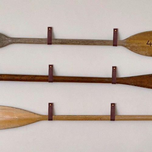 Leather Paddle Display Hanger Canoe Row Hook Wall Hanging Etsy