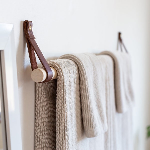 Towel Holder Kit kitchen & bath towel rack storage wall mounted organizer for hand towels minimalist hooks laundry room decor storage decor