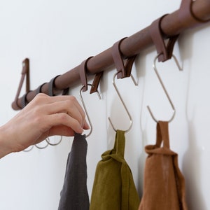 Leather Loop Hooks household storage & organization towel holder kitchen oven hook strap closet pants hook hanger pan hooks jeans hooks