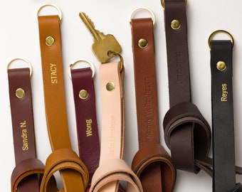 Personalized custom leather lanyard teacher lanyard id holder keychains for women monogram lanyard for keys man gift for 3rd anniversary RN
