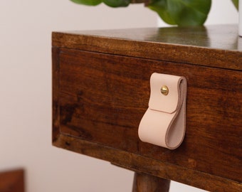 Poignées de tiroir en cuir pour commode poignées de tiroir pour armoires de cuisine boutons et poignées de meubles quincaillerie dorée décor rustique minimal