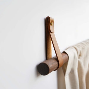 Curtain Rod Strap Holder Leather Curtain Rod Bracket Holders Leather Loop for Wall Boho Pole Hanger Wall Blanket Display Farm House Style Etsy