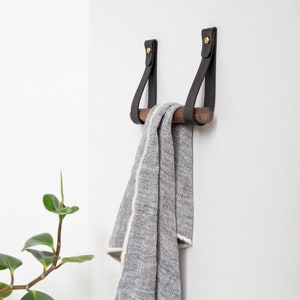 Abaodam 4pcs Hooks Clothes Hangers Decor Clothes Rack Leather Straps for  Hanging Leather Hook Strap Leather Wall Hook Imitation Leather Towel Hook