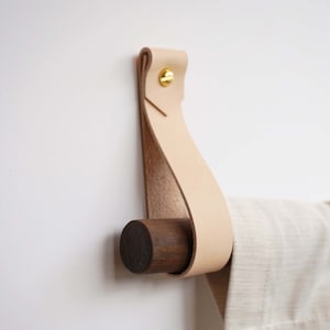 Curtain rod holder leather curtain rod bracket holders leather loop strap for wall boho pole hanger wall blanket display farm house style