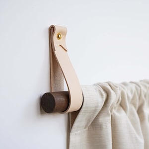 Curtain rod holder leather curtain holder curtain holder curtain rod bracket leather curtain rod holders leather loop curtain rod boho