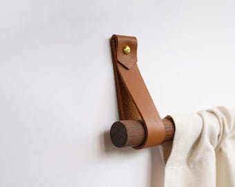 Curtain rod holder leather curtain holder curtain holder curtain rod bracket leather curtain rod holders leather loop curtain rod boho