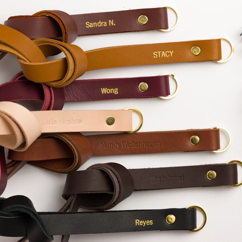 Monogram Leather Lanyard for Key Chain Lanyard for Women Gift Etsy