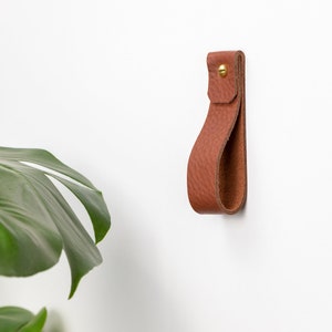 A Leather Wall Strap installed on the wall.