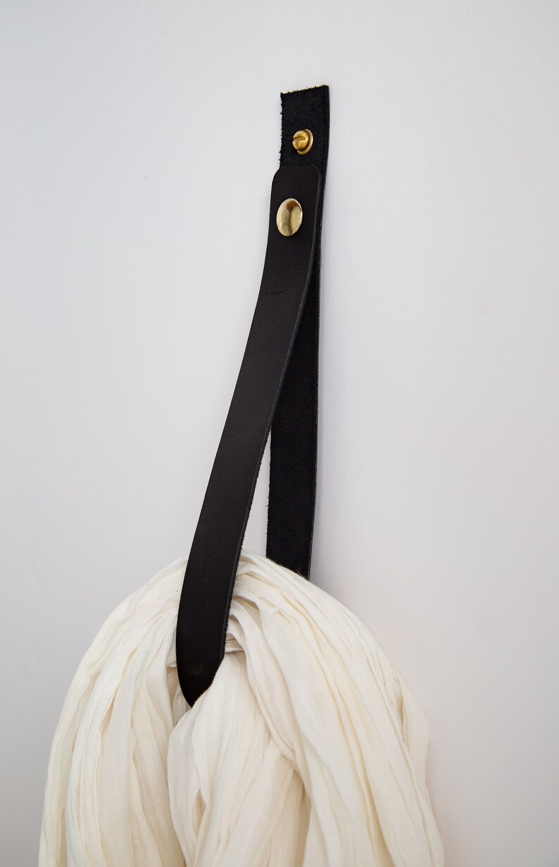 Leather Hanger Strap With Snap That Opens & Closes Etsy