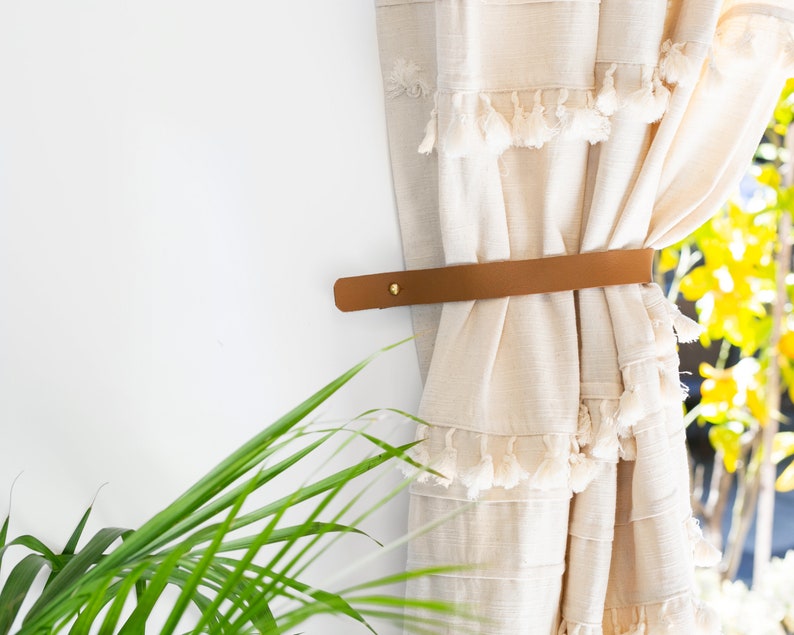 Leather Curtain Tieback Hooks Nursery Window Treatments Etsy Hong Kong