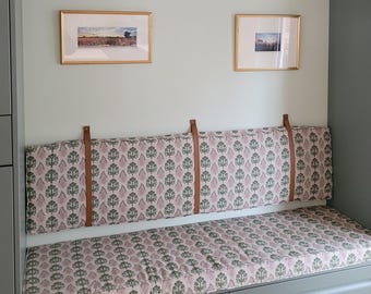 Custom Leather Wall Strap for Headboard, Shelf, and Cushion Hanging