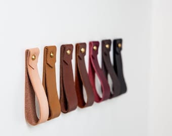 Leather Closet Door Pulls Minimal Knobs brass cabinet Handles Scandinavian home decor gold hardware farmhouse knobs ikea door pulls Cupboard