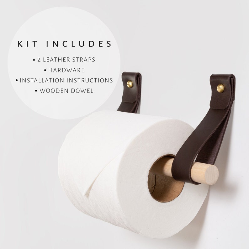 wooden dowel toilet paper holder