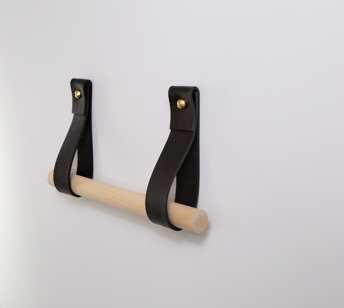 wooden dowel toilet paper holder