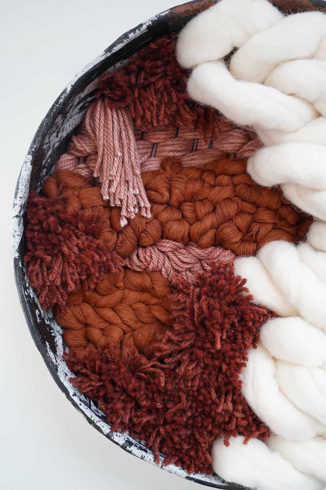 Handcrafted Wall Hanging With Artistic Textured Splatter Brush Terra ...