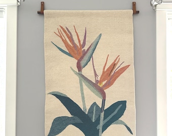 Leather Strap Quilt Hanger: Textile Art Display, Scandinavian Decor