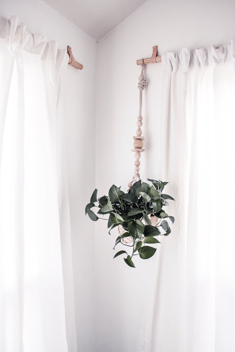 Curtain Rod Strap Holder Leather Curtain Rod Bracket Holders Etsy