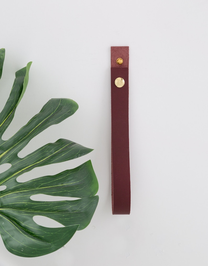 A Leather Wall Strap installed on the wall.