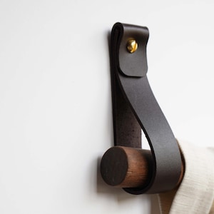 Leather Curtain Rod Bracket with brass curtain rod holder wall hooks strap leather curtain rod loop wall mount drapery holder hanger hook