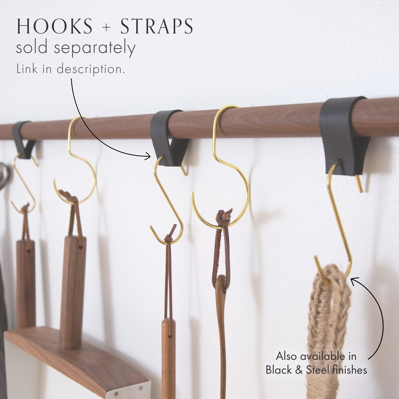 An image explaining that the hooks you see in this photo are also available to purchase, see the link in the description.