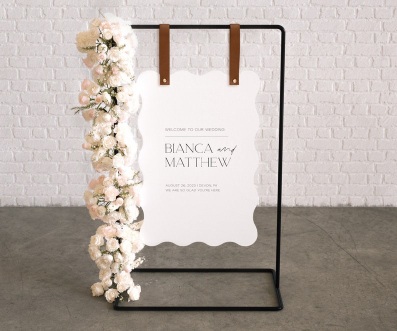 Signage Hangers for Wedding Welcome Boards, Seating Charts, Frame Hanging, Ceremony, Table Chart, Bar Sign, Decorative Acrylic Event Signs image 4